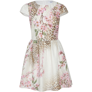 Cocktailkleid mit Tigerprint in Pastell