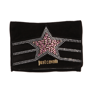 Schwarze Abendtasche mit Gliederkette