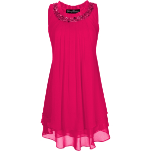 Minikleid mit besticktem Rüschenausschnitt