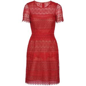 Cocktailkleid aus roter Spitze