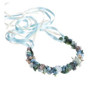 Haarreif in Blau-Weiß