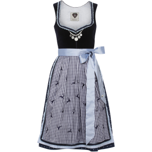 Dirndl Scarlett mit Hirschschürze in Dunkelblau