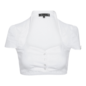 Stehkragen-Bluse Ramona in Weiss 