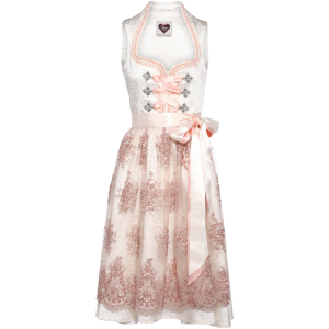 Hochzeitsdirndl Kristina in Weiss/Rosé
