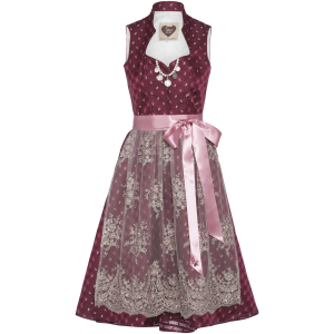 Seidendirndl Annabell in Pink mit Ornamenten