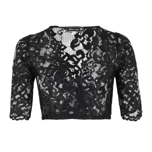  Spitzenbluse in Schwarz