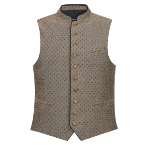 Weste Ludwig in Schwarz/Beige