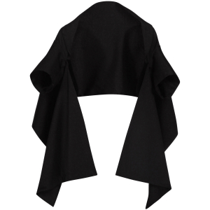 Schwarze Jacken-Stola aus Satin 