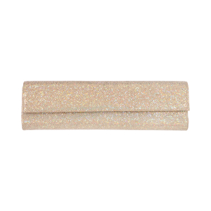 Schmale Glitzer-Clutch in Gold