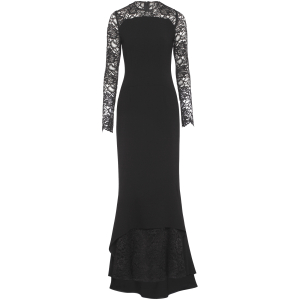 Schwarzes Abendkleid mit Spitze