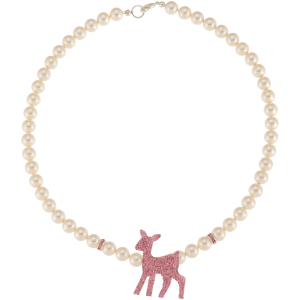 Perlenkette mit Bambi in Rosé