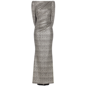 Abendkleid in Gold/Schwarz mit Cape 