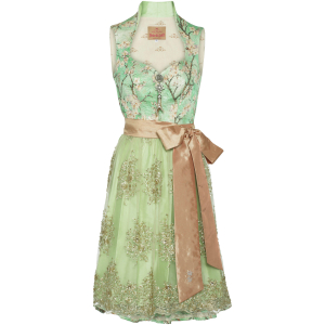 Dirndl in Grün mit Blumenprint