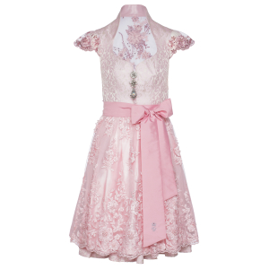 Dirndl mit Spitzenrücken in Rosa