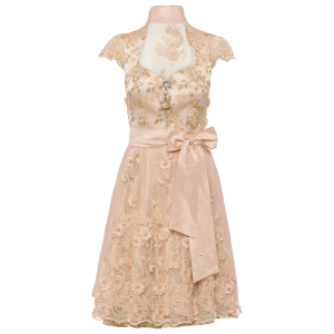Dirndl mit Spitzenrücken in Zartrosé