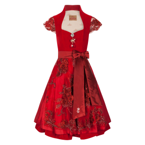 Dirndl aus rotem Samt