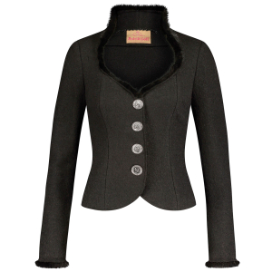Lodenjacke in Schwarz