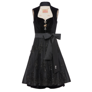 Samt-Dirndl in Schwarz