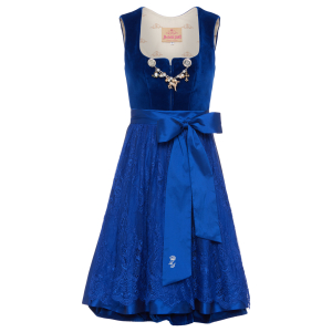 Samtdirndl in Königsblau