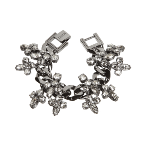 Gliederarmband mit Kristallen in Silber