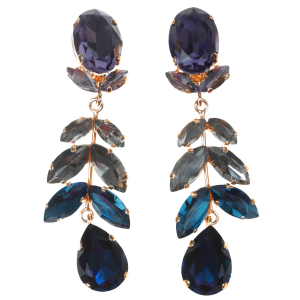 Clips in Tropfenform in Blau-Lila-Kristall