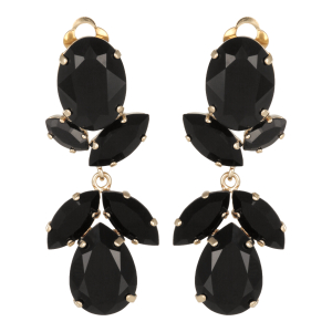 Bezaubernde Ohrclips in Schwarz