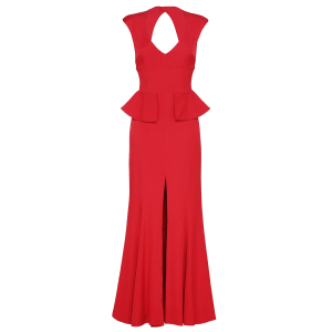 Abendkleid mit Schösschen in Rot