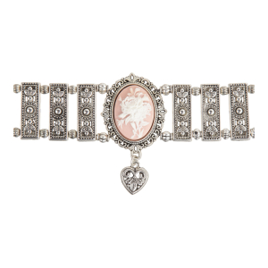 Kropfkette in Rosé mit Rose