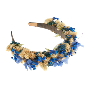 Blumenhaarreif in Blau