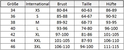 Size Chart dresscoded